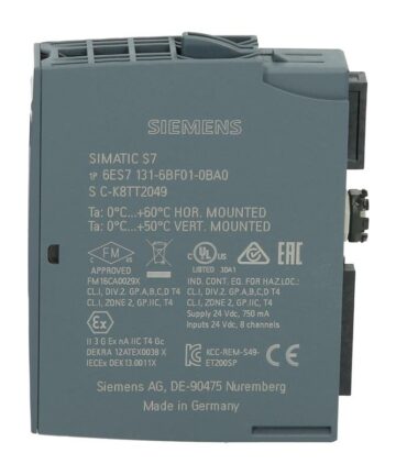 Siemens SIMATIC ET 200SP DI 8x 24VDC ST - 6ES7131-6BF01-0BA0