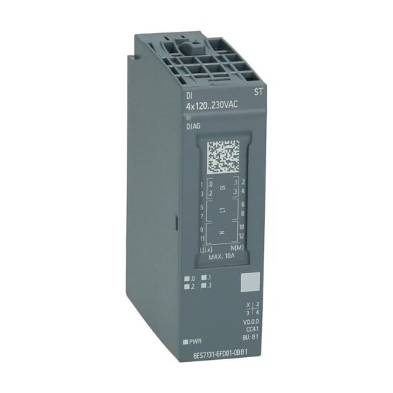 Siemens SIMATIC ET 200SP DI 4x 120..230V AC ST - 6ES7131-6FD01-0BB1