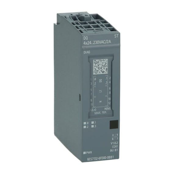 Siemens SIMATIC ET 200SP DQ 4x24…230 VAC/2 A ST - 6ES7132-6FD00-0BB1