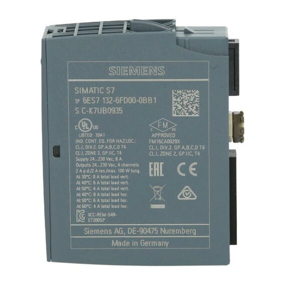 Siemens SIMATIC ET 200SP DQ 4x24…230 VAC/2 A ST - 6ES7132-6FD00-0BB1