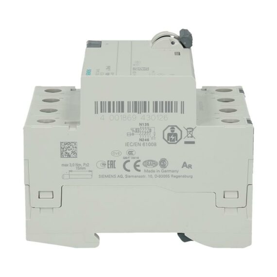 Residual current circuit breaker Siemens 5SV3344-6KL