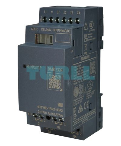 Siemens 6ED1055-1FB00-0BA2 LOGO! DM8 230R Expansion Module, 4 DI/4 DO, 230V Relay Original Brand New