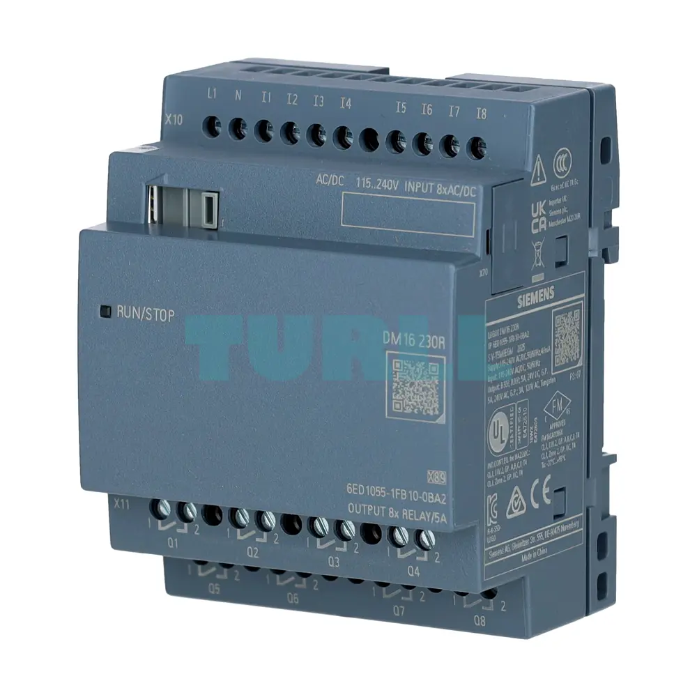 Siemens 6ED1055-1FB10-0BA2 LOGO! DM16 230R Expansion Module, 8 DI/8 DO, 230V Original Brand New 1 Siemens 6ED1055-1FB10-0BA2 LOGO! DM16 230R Expansion Module, 8 DI/8 DO, 230V Original Brand New