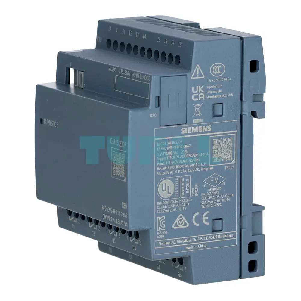Siemens 6ED1055-1FB10-0BA2 LOGO! DM16 230R Expansion Module, 8 DI/8 DO, 230V Original Brand New 2 Siemens 6ED1055-1FB10-0BA2 LOGO! DM16 230R Expansion Module, 8 DI/8 DO, 230V Original Brand New - Image 2