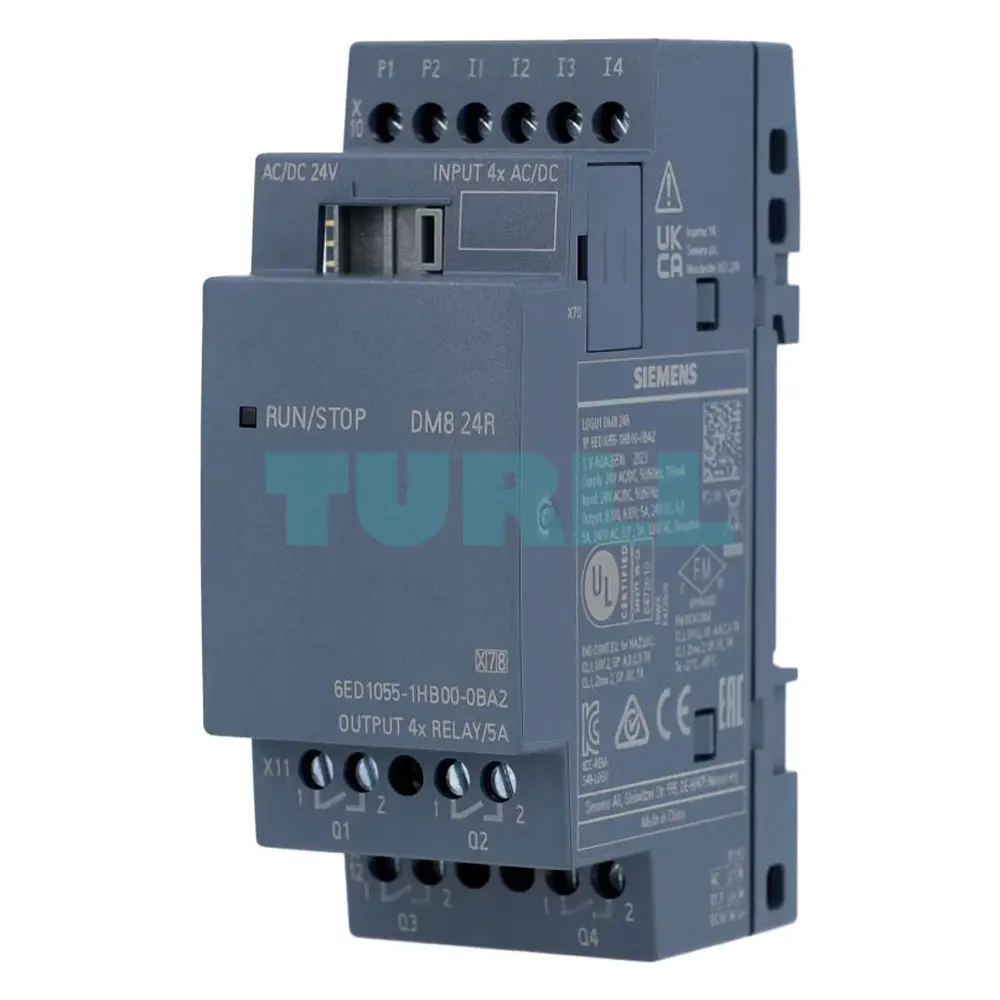 Siemens 6ED1055-1HB00-0BA2 LOGO! DM8 24R Expansion Module, 24V Relay I/O Original Brand New 2 Siemens 6ED1055-1HB00-0BA2 LOGO! DM8 24R Expansion Module, 24V Relay I/O Original Brand New - Image 2