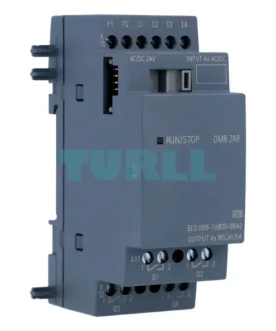 Siemens 6ED1055-1HB00-0BA2 LOGO! DM8 24R Expansion Module, 24V Relay I/O Original Brand New