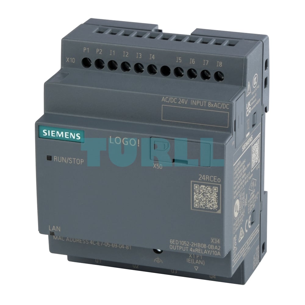 Siemens 6ED1052-2HB08-0BA2 LOGO! 24RCEO, AC, Logic Module, 8 DI/4 DO, Ethernet Original Brand New 1 Siemens 6ED1052-2HB08-0BA2 LOGO! 24RCEO, AC, Logic Module, 8 DI/4 DO, Ethernet Original Brand New