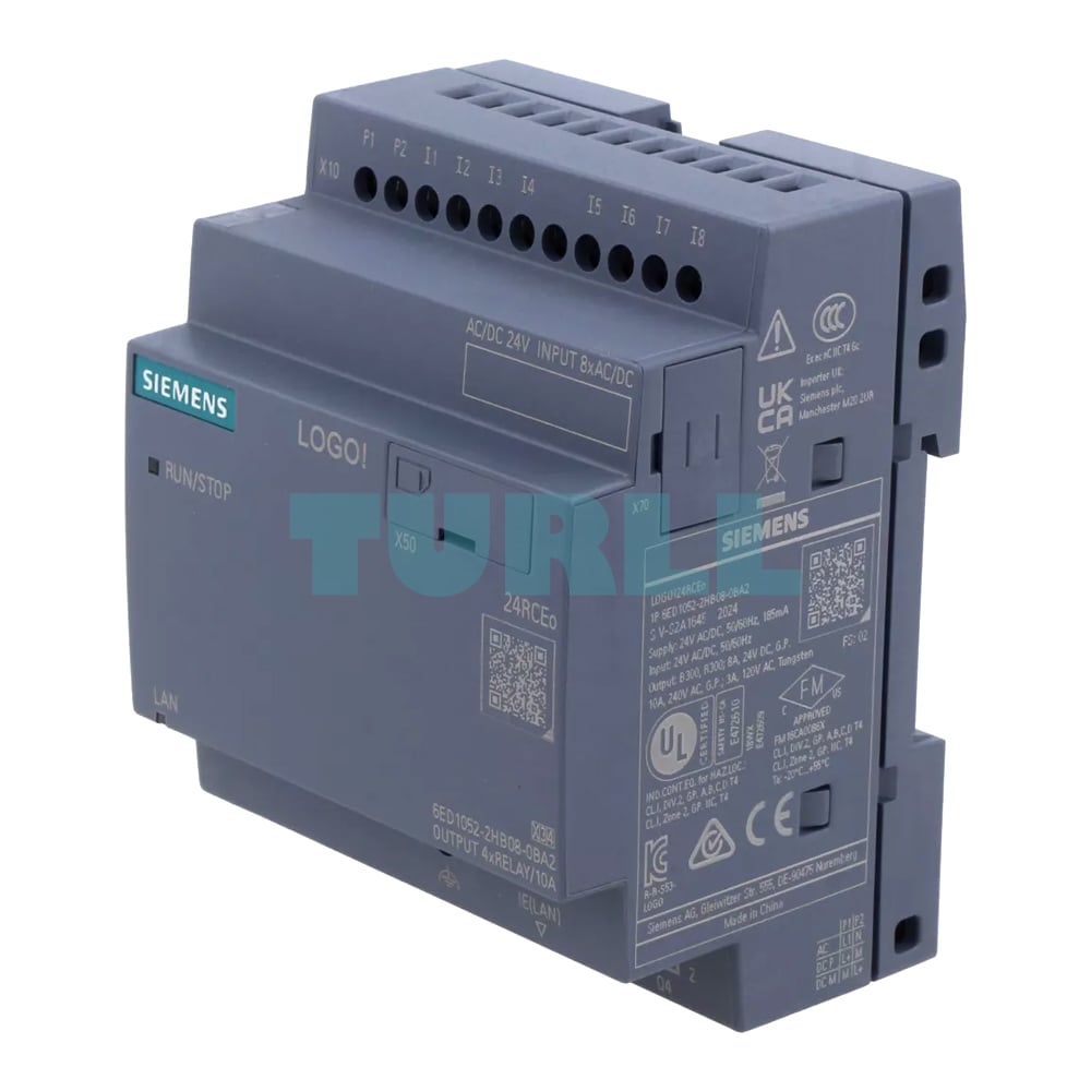 Siemens 6ED1052-2HB08-0BA2 LOGO! 24RCEO, AC, Logic Module, 8 DI/4 DO, Ethernet Original Brand New 2 Siemens 6ED1052-2HB08-0BA2 LOGO! 24RCEO, AC, Logic Module, 8 DI/4 DO, Ethernet Original Brand New - Image 2