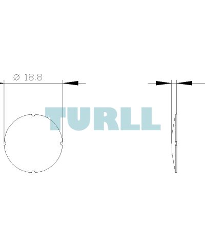 Siemens 3SU1900-0AB71-0QB0 Inscription Plate Round Milky Plate for Illuminated Pushbutton with Black Font & “I” Symbol