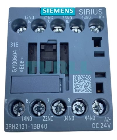 Siemens 3RH2131-1BB40 Contactor Relay, 3NO + 1NC, 24V DC, Screw Terminal, Size S00