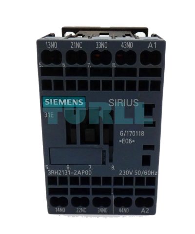 Siemens 3RH2131-2AP00 Contactor Relay, 3 NO + 1 NC, 230V AC, S00 Frame