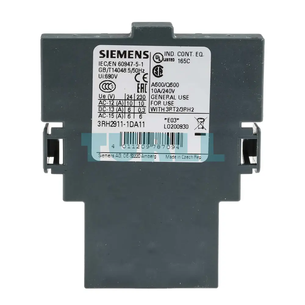 Siemens 3RH2911-1DA11 Auxiliary Switch Lateral 1NO + 1NC for 3RT2.1 Contactors Original Brand New 3 Siemens 3RH2911-1DA11 Auxiliary Switch Lateral 1NO + 1NC for 3RT2.1 Contactors