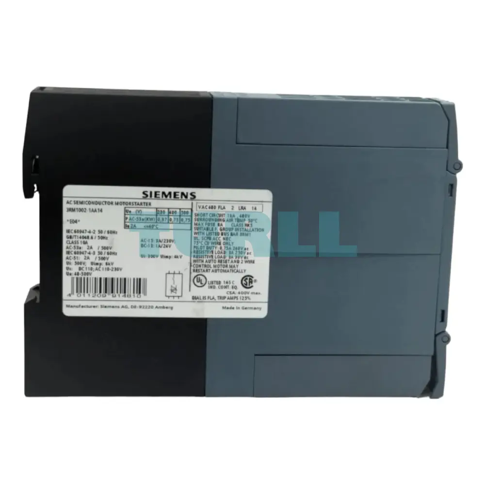Siemens 3RM1002-1AA14 Direct Starter, 500 V, 0.09–0.75 kW, 110–230 V AC, Screw Terminal Original Brand New 2 Siemens 3RM1002-1AA14 Direct Starter, 500 V, 0.09–0.75 kW, 110–230 V AC, Screw Terminal