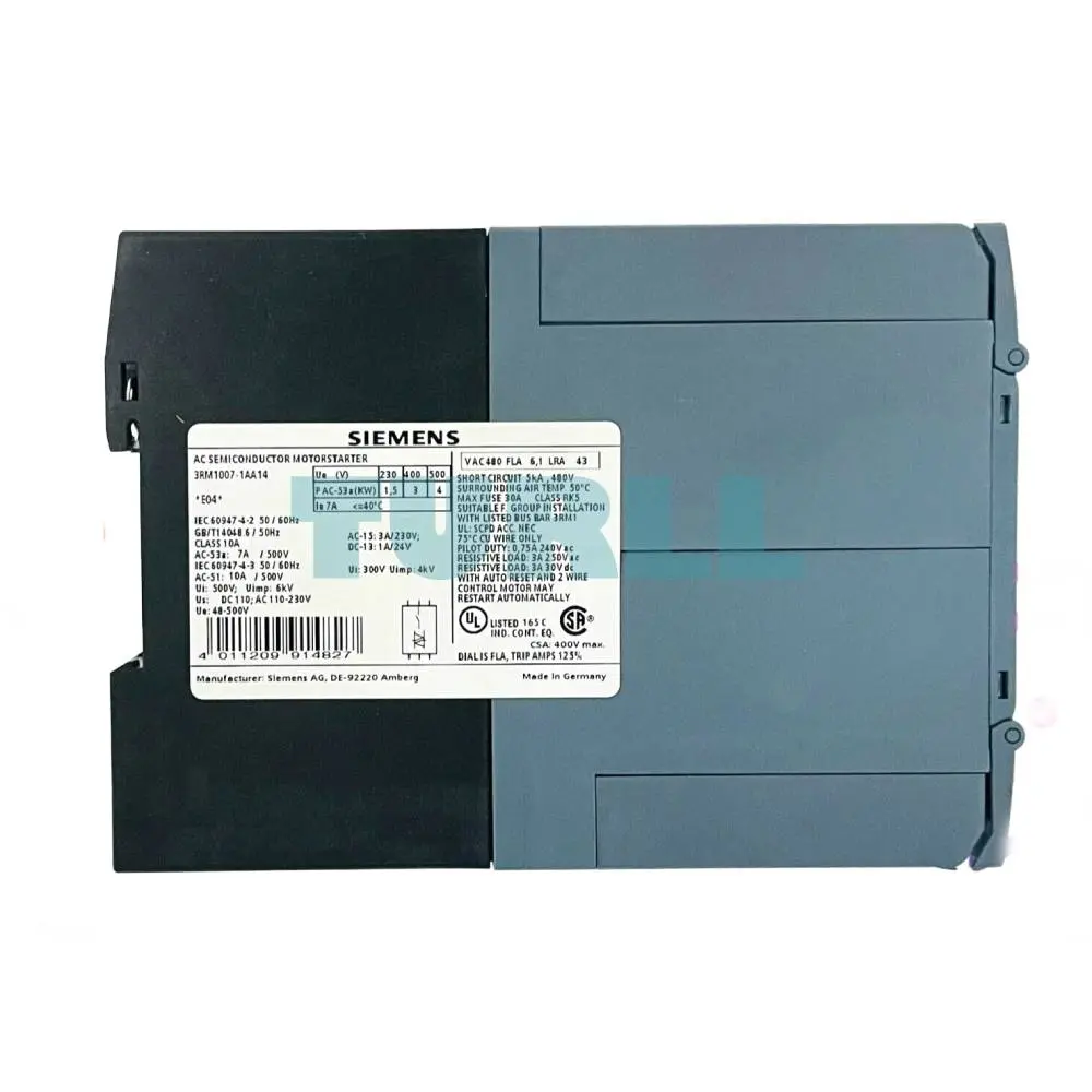 Siemens 3RM1007-1AA14 Direct Starter 3RM1 Motor Starter 500V, 0.55–3 kW, 1.6–7A, 110–230V AC Original Brand New 3 Siemens 3RM1007-1AA14 Direct Starter 3RM1 Motor Starter 500V, 0.55–3 kW, 1.6–7A, 110–230V AC
