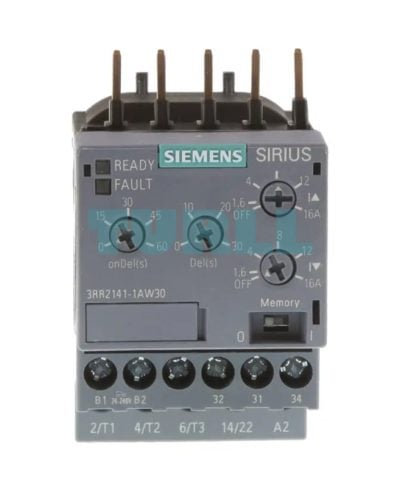 Siemens 3RR2141-1AW30 Monitoring Relay, Apparent Current 1.6–16A, 24–240V AC/DC