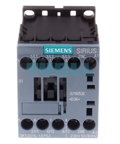 Siemens 3RT2015-1AP02 Power Contactor 7A, 3 kW, 3-Pole, 230V AC, S00