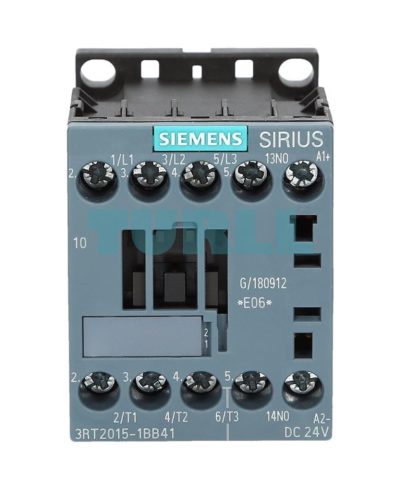 Siemens 3RT2015-1BB41 Power Contactor 3-Pole, 7A, 3 kW / 400V, 24V DC
