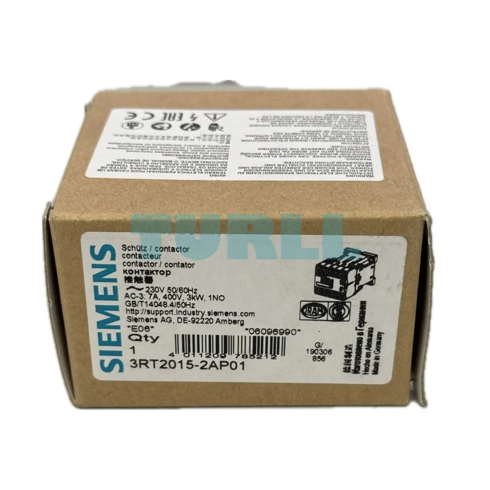 Siemens 3RT2015-2AP01 Power Contactor 7A, 3kW / 400V, 3-Pole, 230V AC Original Brand New 4 Siemens 3RT2015-2AP01 Power Contactor 7A, 3kW / 400V, 3-Pole, 230V AC