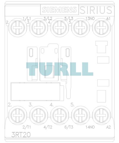 Siemens 3RT2017-1AP01 Power Contactor 12A, 5.5kW, 3-Pole, 230V AC, S00 Size