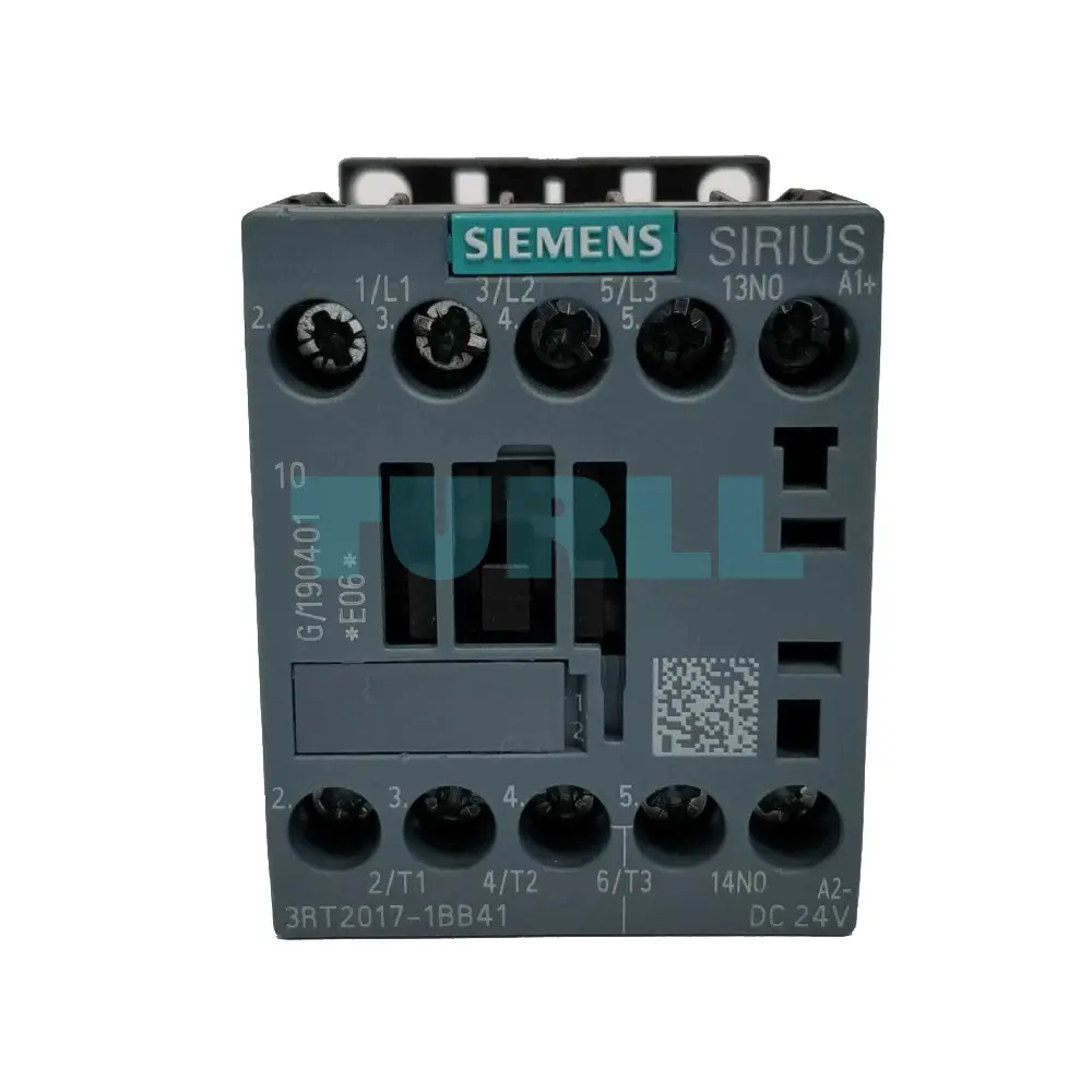 Siemens 3RT2017-1BB41 Power Contactor 12A, 5.5kW, 3-Pole, 24V DC, S00 Size Original Brand New 1 Siemens 3RT2017-1BB41 Power Contactor 12A, 5.5kW, 3-Pole, 24V DC, S00 Size