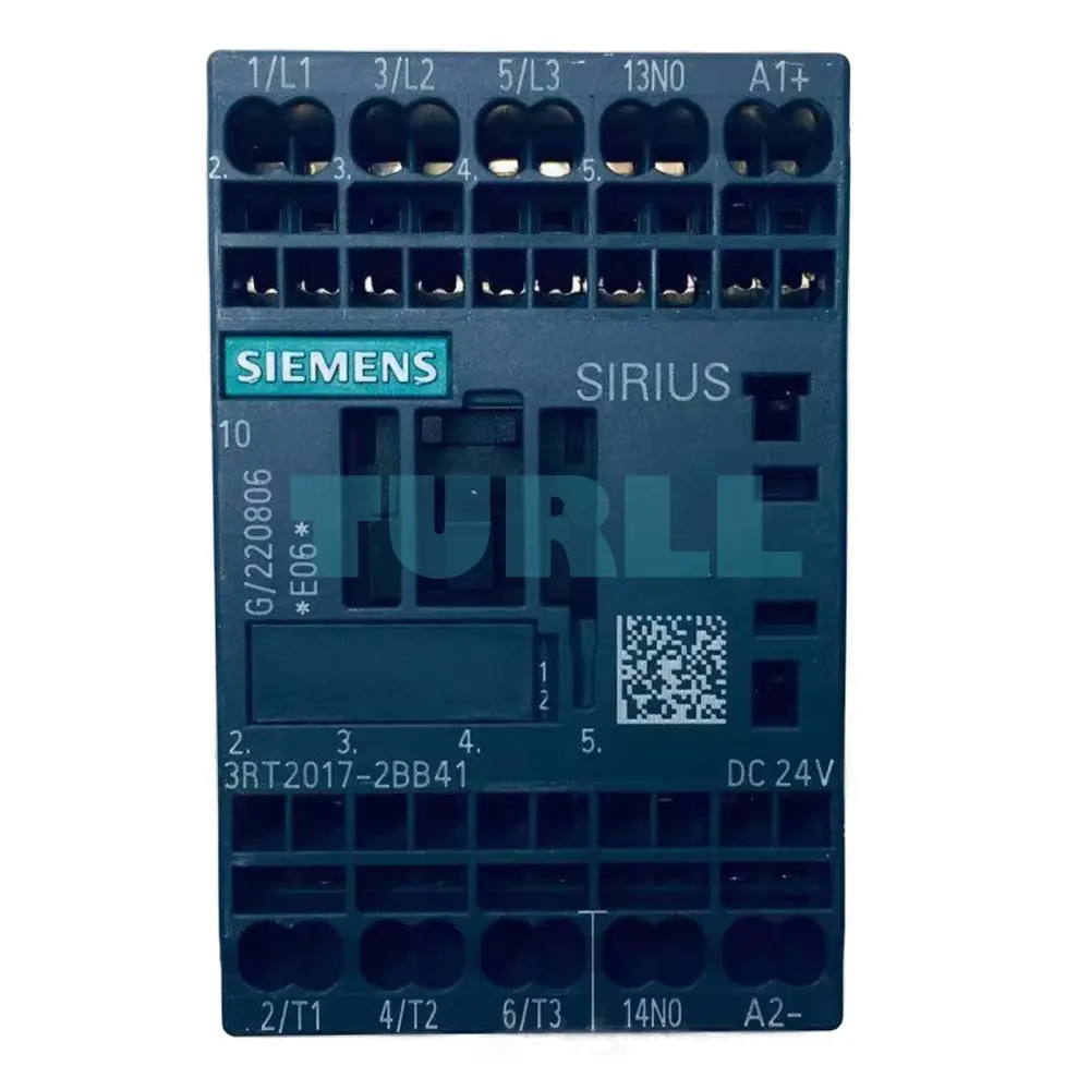 Siemens 3RT2017-2BB41 Power Contactor 12A, 3-Pole, 24V DC, AC-3e, 5.5kW, S00 Original Brand New 1 Siemens 3RT2017-2BB41 Power Contactor 12A, 3-Pole, 24V DC, AC-3e, 5.5kW, S00