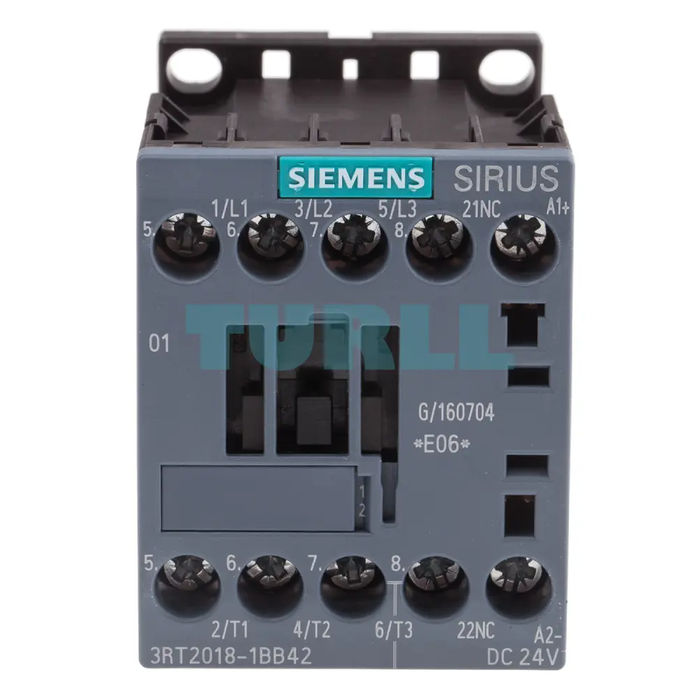 Siemens 3RT2018-1BB42 Power Contactor 16A, 7.5kW, 3-Pole, 24V DC Original Brand New 1 Siemens 3RT2018-1BB42 Power Contactor 16A, 7.5kW, 3-Pole, 24V DC