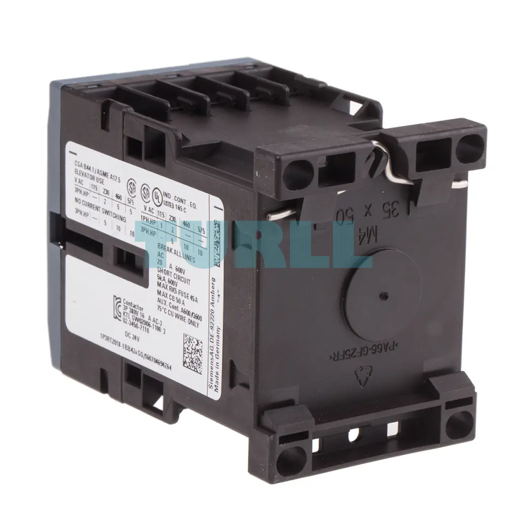 Siemens 3RT2018-1BB42 Power Contactor 16A, 7.5kW, 3-Pole, 24V DC Original Brand New 2 Siemens 3RT2018-1BB42 Power Contactor 16A, 7.5kW, 3-Pole, 24V DC