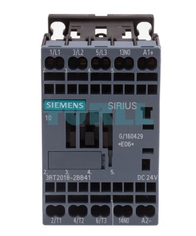 Siemens 3RT2018-2BB41 Power Contactor 16A, 7.5kW, 3-Pole, 24V DC