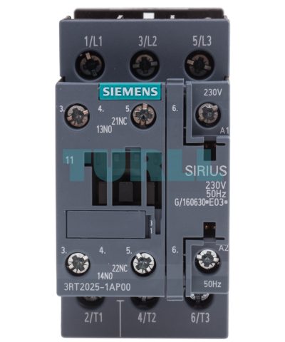 Siemens 3RT2025-1AP00 Power Contactor 17 A, 7.5 kW, 3-Pole, 230V AC