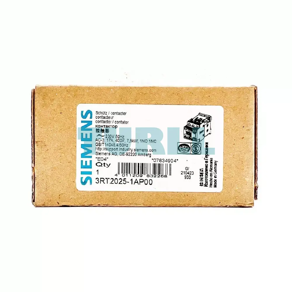 Siemens 3RT2025-1AP00 Power Contactor 17 A, 7.5 kW, 3-Pole, 230V AC Original Brand New 4 Siemens 3RT2025-1AP00 Power Contactor 17 A, 7.5 kW, 3-Pole, 230V AC
