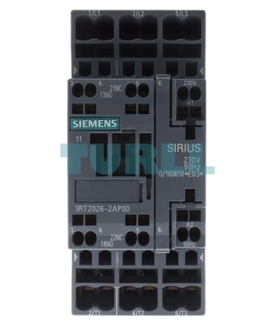 Siemens 3RT2026-2AP00 Power Contactor 25A, 11 kW / 400V, 3-Pole, 230V AC