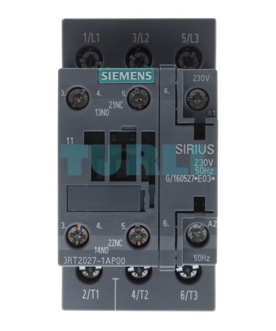 Siemens 3RT2027-1AP00 Power Contactor 32A, 3-Pole, 230V AC, 15kW