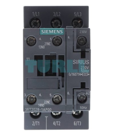 Siemens 3RT2028-1AP00 Power Contactor 38A, 18.5 kW, 3-Pole, 230V AC