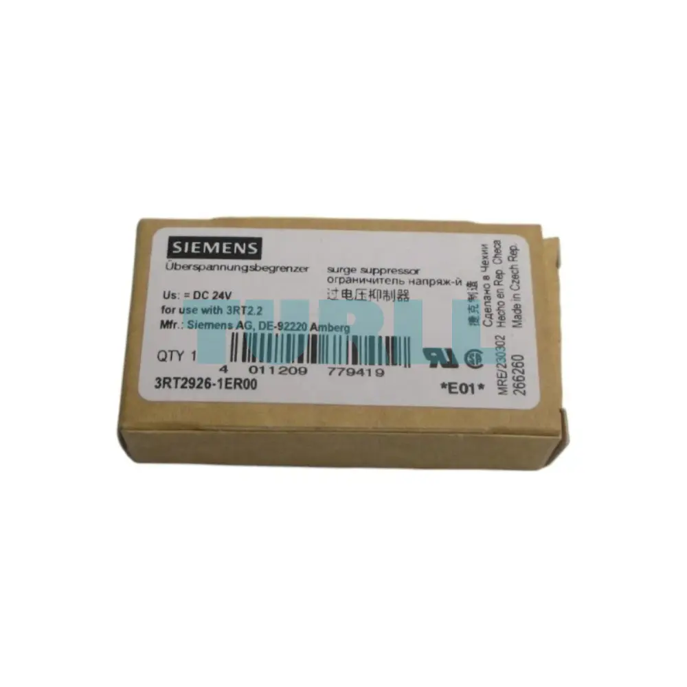 Siemens 3RT2926-1ER00 Surge Suppressor Diode Combination 24V DC for 3RT2.2 Contactors Original Brand New 4 Siemens 3RT2926-1ER00 Surge Suppressor Diode Combination 24V DC for 3RT2.2 Contactors