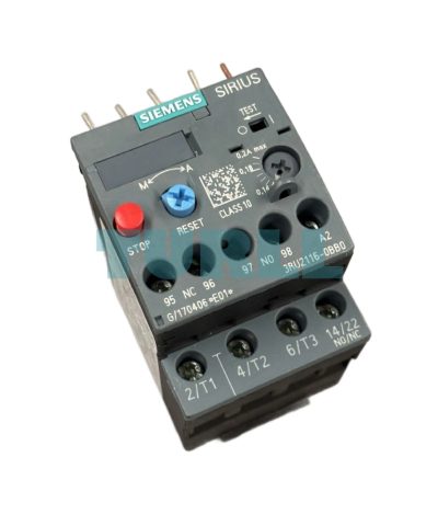 Siemens 3RU2116-0BB0 Thermal Overload Relay 0.14–0.20A, S00 Motor Protection, Class 1
