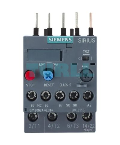 Siemens 3RU2116-0CB0 Thermal Overload Relay 0.18–0.25A for Motor Protection, Size S00, Class 10