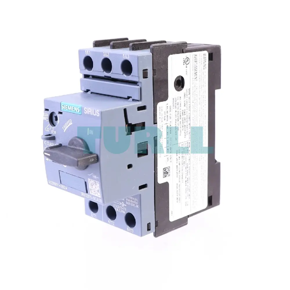 Siemens 3RV2011-0CA10 S00 Motor Protection Circuit Breaker, CLASS 10, 0.18-0.25A N-Release, 3.3A Original Brand New 6 Siemens 3RV2011-0CA10 S00 Motor Protection Circuit Breaker, CLASS 10, 0.18-0.25A N-Release, 3.3A