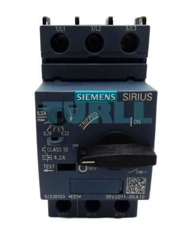 Siemens 3RV2011-0DA10 Motor Protection Circuit Breaker S00, CLASS 10 A-Release