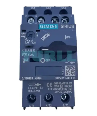 Siemens 3RV2011-0EA10 Motor Protection Circuit Breaker, S00 Size, Class 10