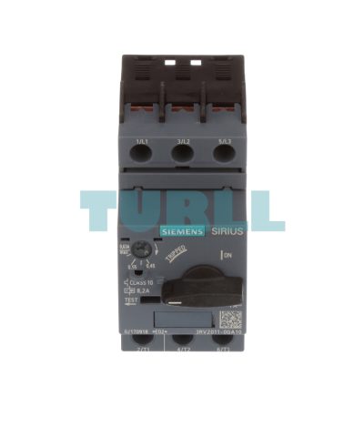 Siemens 3RV2011-0GA10 S00 Circuit Breaker, Motor Protection, CLASS 10, 0.45–0.63A