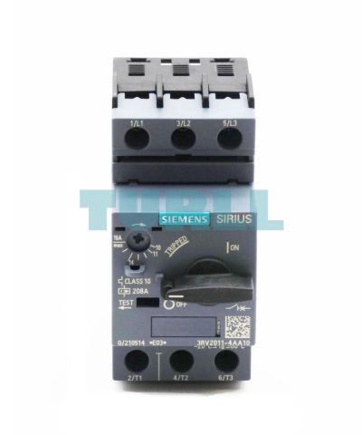 Siemens 3RV2011-4AA10 Circuit Breaker, S00, Motor Protection, CLASS 10, 10-16