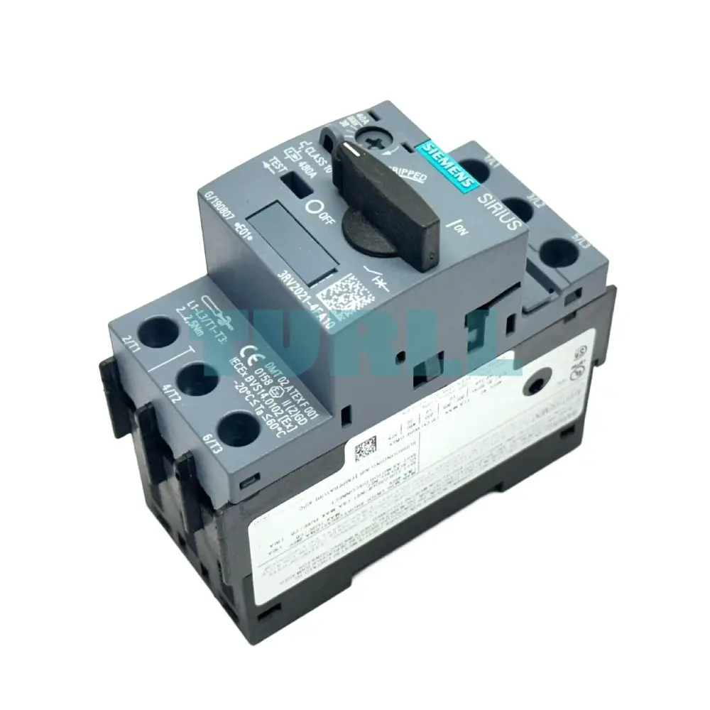Siemens 3RV2021-4FA10 Motor Protection Circuit Breaker, S0 Size, Class 10, 34–40 A Original Brand New 2 Siemens 3RV2021-4FA10 Motor Protection Circuit Breaker, S0 Size, Class 10, 34–40 A