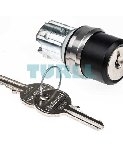 Siemens 3SU1050-4BM01-0AA0 RONIS Key-Operated Switch, 22mm Metal Selector, 3 Positions