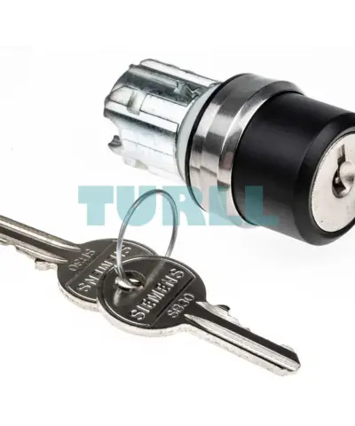 Siemens 3SU1050-4BM01-0AA0 RONIS Key-Operated Switch, 22mm Metal Selector, 3 Positions