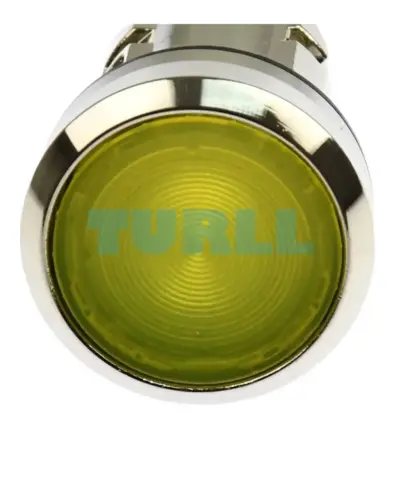 Siemens 3SU1051-0AB30-0AA0 Illuminated Pushbutton, 22mm, Metal Yellow Flat, Momentary Switch