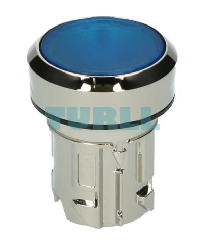 Siemens 3SU1051-0AB50-0AA0 Illuminated Pushbutton, 22mm, Metal Blue Flat Momentary Switch