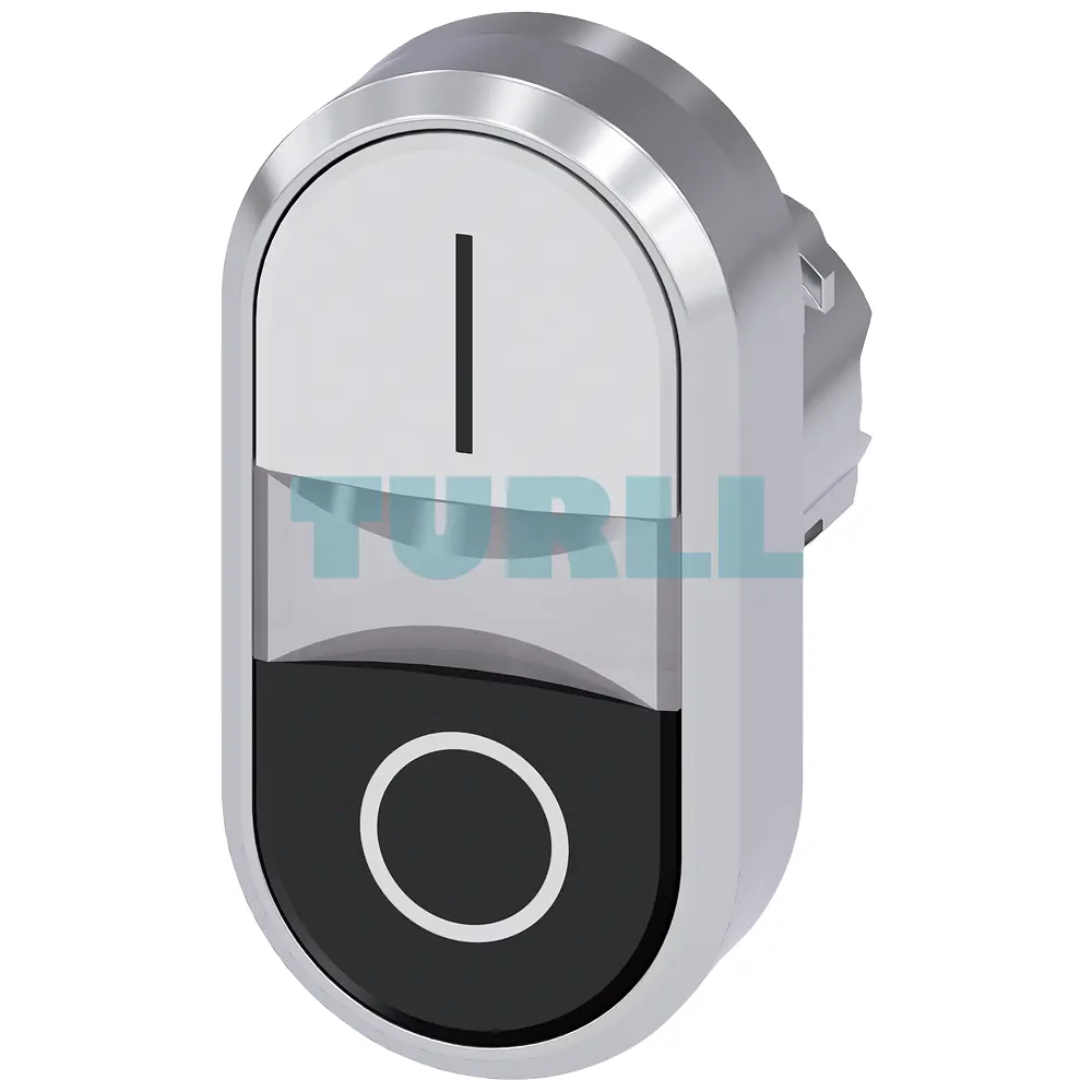 Siemens 3SU1051-3AB61-0AK0 Illuminated Twin Pushbutton, 22mm, Metal Round, Flat White/Black Original Brand New 3 Siemens 3SU1051-3AB61-0AK0 Illuminated Twin Pushbutton, 22mm, Metal Round, Flat White/Black