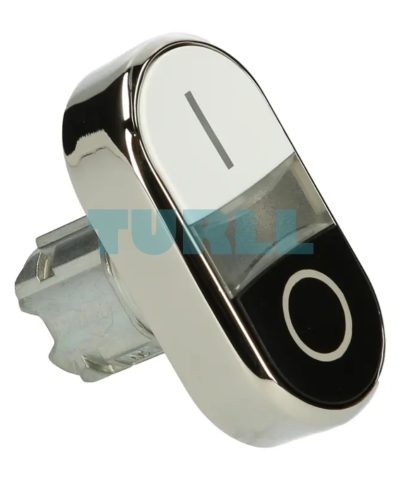 Siemens 3SU1051-3AB61-0AK0 Illuminated Twin Pushbutton, 22mm, Metal Round, Flat White/Black