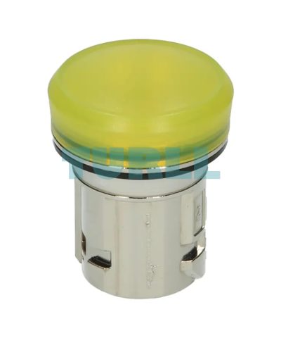 Siemens 3SU1051-6AA30-0AA0 Indicator Light, Yellow Round Metal, Shiny Lens, 22mm