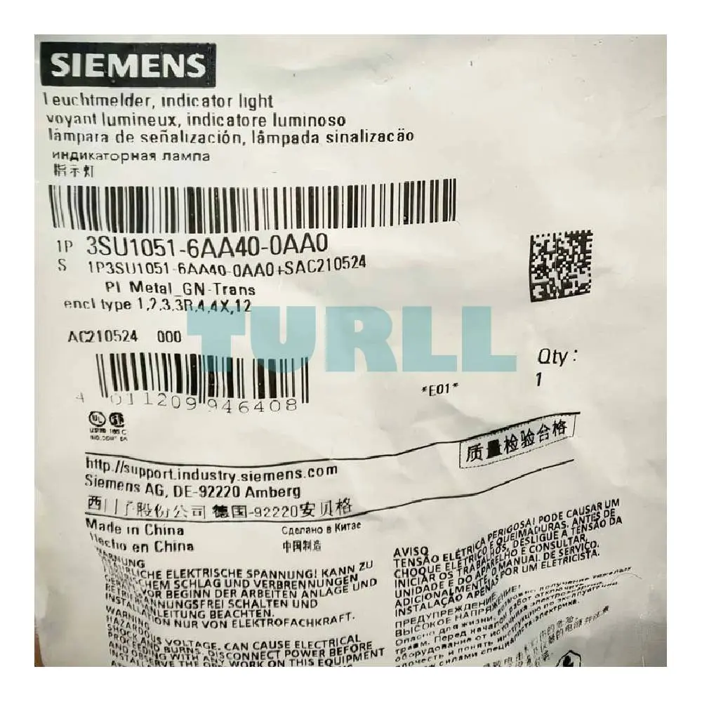 Siemens 3SU1051-6AA40-0AA0 Indicator Light, 22 mm, Round Metal Green Lens, Shiny Finish Original Brand New 4 Siemens 3SU1051-6AA40-0AA0 Indicator Light, 22 mm, Round Metal Green Lens, Shiny Finish